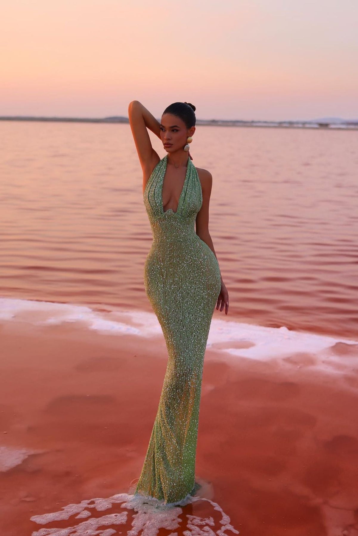 Emerald Allure - Maxi Dress - Lena Muse