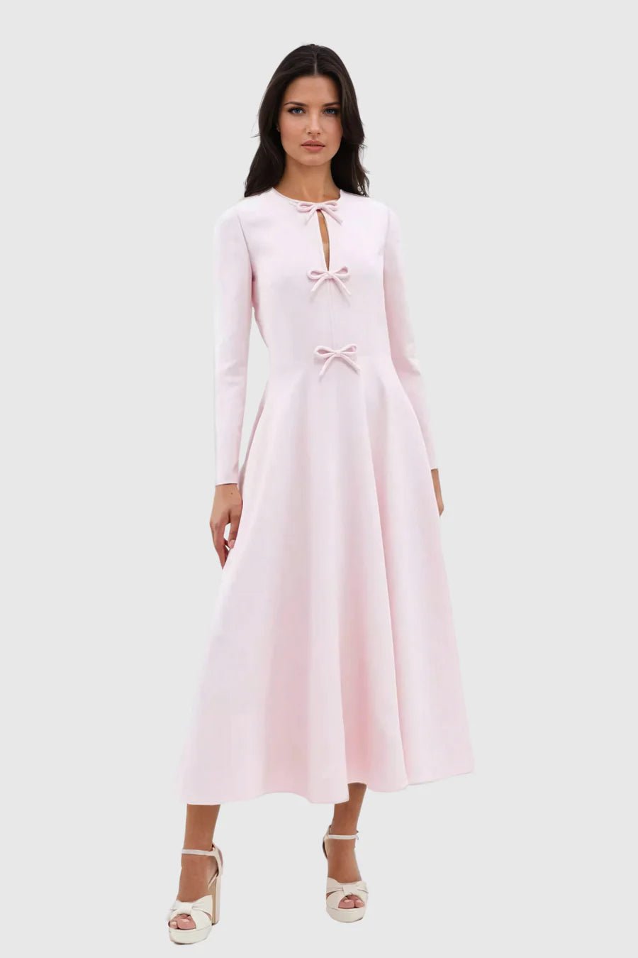 Lorelei - Timeless Grace Bow - Detail Maxi Dress - Lena Muse