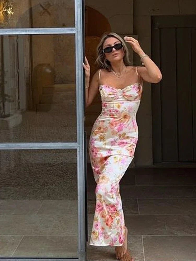 Lydia - Elegant Floral Dress - Lena Muse